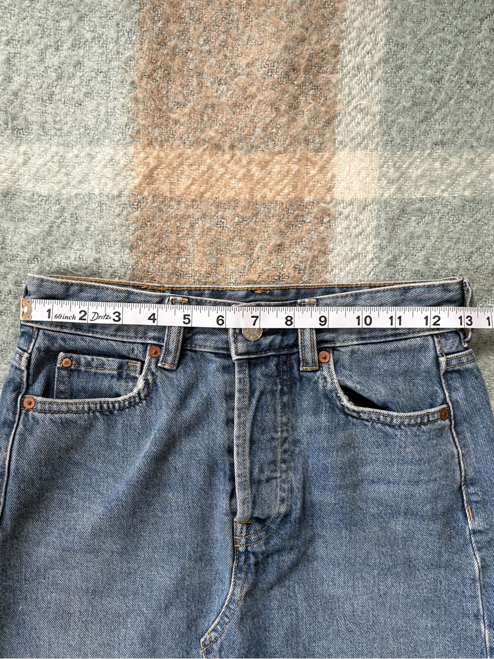 Denim Frayed Hem Mini Skirt - Picture 3 of 10